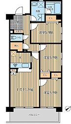 HF馬込レジデンス 2階3LDKの間取り