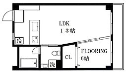 目黒ロイヤルプラザ 2階1LDKの間取り
