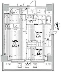 プロスタイルウェルス品川戸越MD 12階2LDKの間取り