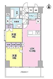 プロスペクト・グラーサ広尾 12階2LDKの間取り