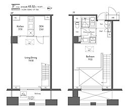 グラディート汐留ロッソ 7階1SLDKの間取り