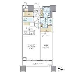 BrilliaTowers目黒ノースレジデンス 3階1LDKの間取り