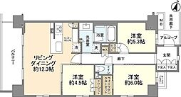 ドレッセ南馬込ブルームレジデンス 7階3LDKの間取り