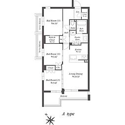ザ・ケンジントン・レジデンス上池台 3階3LDKの間取り