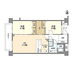 FULLHOUSEGAKUGEIDAIGAKU 2LDKの間取図画像