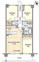 センチュリー尾山台グレイス 3LDKの間取図画像