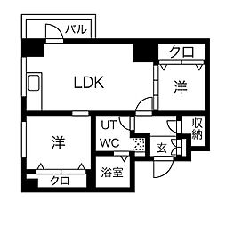 TIMESHARING大岡山 2LDKの間取図画像