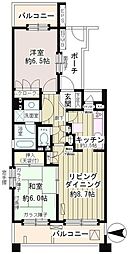 大森パーク・ホームズベイサイドコート 2LDKの間取図画像