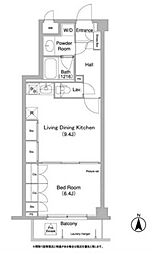 コンフォリア目黒長者丸 1LDKの間取図画像
