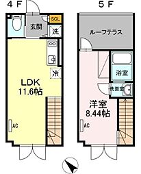 LAPiS目黒本町 1LDKの間取図画像