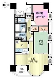 ライオンズマンション高輪 2LDKの間取図画像
