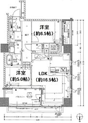ザ・パークハウス恵比寿 2LDKの間取図画像