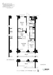 フレンシア目黒洗足 2LDKの間取図画像