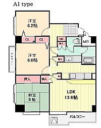 K.S.T.ビル 3LDKの間取図画像