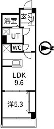 アクティ目黒駅前1号棟 1LDKの間取図画像