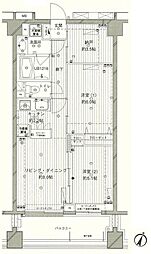 COSMOSREID西馬込 2SLDKの間取図画像