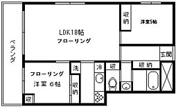 田園調布フォレストヒルズ 2LDKの間取図画像