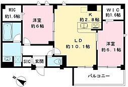 Lilas Vesta(リラ ヴェスタ) 2LDKの間取図画像