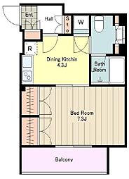 AXAS立川LR 402 4階1DKの室内