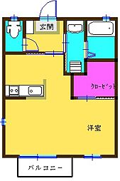 プライムスクエア壱番館 ワンルームの間取図画像