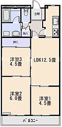 セントラルビラ吉田 3LDKの間取図画像