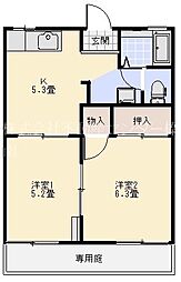 プランドールサン 2Kの間取図画像