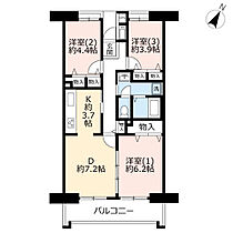 4階 / 3DK / 63.02㎡