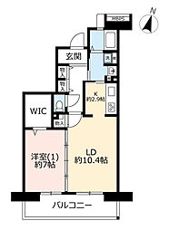 UR都市機構コンフォール藤沢C-1号棟 1LDKの間取図画像