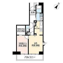 UR都市機構ビーコンヒル能見台サウスヒル3番館 1LDKの間取図画像