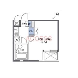 プリンセスライン駒沢 3階1Kの間取り