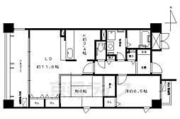 メゾン油小路 7階2LDKの間取り