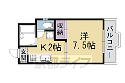 メゾンＦ・Ｈ 1階1Kの間取り