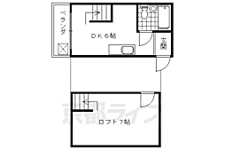 阪急京都本線 西院駅 徒歩7分の賃貸マンション 3階1DKの間取り