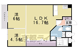 九条住宅ビル　Ａ棟 11階2LDKの間取り