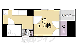 阪急京都本線 西京極駅 徒歩1分の賃貸マンション 3階1Kの間取り