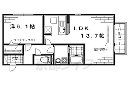 フィエスタ　1号館 1階1LDKの間取り