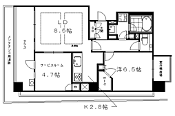 京都市営烏丸線 烏丸御池駅 徒歩7分の賃貸マンション 1階1SLDKの間取り