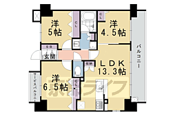 プレサンスロジェ京都西大路 2階3LDKの間取り
