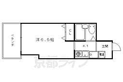 Ｇｌｏｉｒｅ烏丸五条 6階1Kの間取り