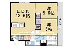 ＴＯＲＩＳＩＡ殿城 303 3階2LDKの間取り
