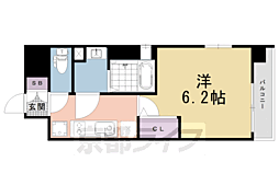 エステムコート京都祥邸 9階1Kの間取り