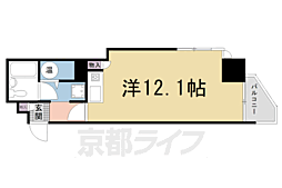 阪急京都本線 大宮駅 徒歩5分の賃貸マンション 5階ワンルームの間取り