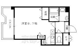 ビレイユ眞英ｄｅｕｘ 2階1Kの間取り