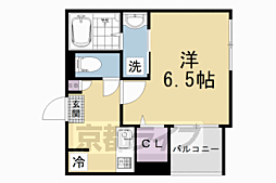 阪急京都本線 大宮駅 徒歩5分の賃貸アパート 2階1Kの間取り