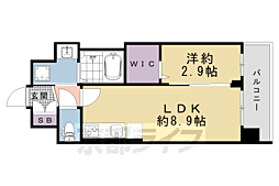 ソルテラス京都ＪＵＪＯ華 4階1LDKの間取り