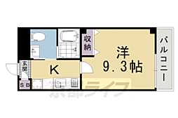 サンブライト丹波口 4階1Kの間取り