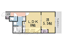 サクシード伏見京橋2ｎｄ 4階1LDKの間取り