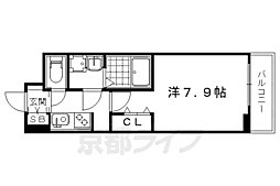 阪急京都本線 西京極駅 徒歩7分の賃貸アパート 1階1Kの間取り