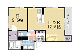 阪急京都本線 西京極駅 徒歩7分の賃貸マンション 1階1LDKの間取り