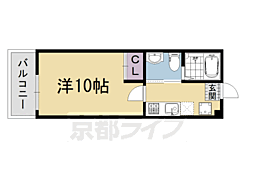 グランメゾン梅小路 1階1Kの間取り